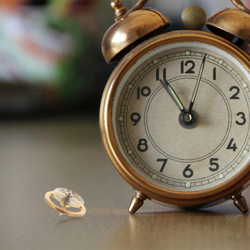 2 Pcs Clock Repairing Accessory Balance Wheel Part Spring Replacement