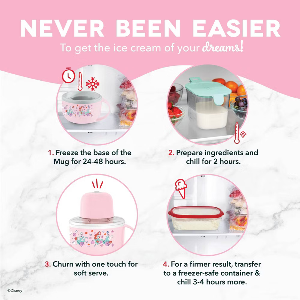 Disney Dash Princess My Mug Ice Cream Maker Bundle