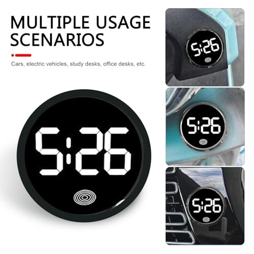Car Clock, Mini Digital Dashboard Clock, LED High-Definition 1 PC White