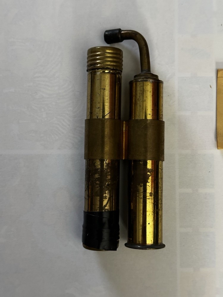 ANTIQUE LENK BRASS AUTOMATIC BLOW TORCH NO. 24 WITH BOX & INSTRUCTIONS -UNTESTED