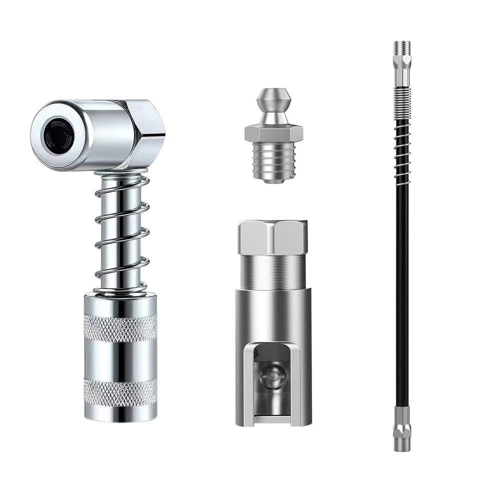 High-quality Right-Angle 90° Push-on Grease Coupler With 1/8 Inch NPT Threads