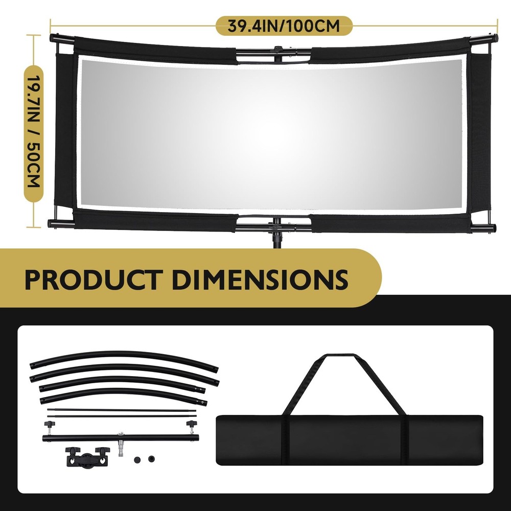 Clamshell Light Reflector/Diffuser with Carrying Case,40"X20" (4 Color in 1) ...