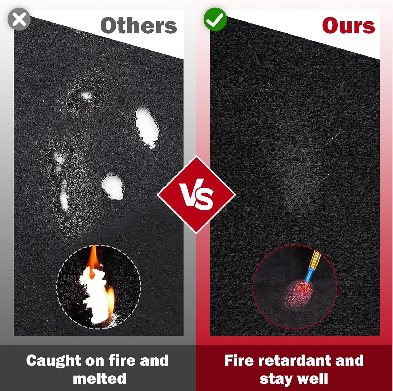 Carbon Fiber Welding Blanket torch shield plumbing heat sink slag fire felt F