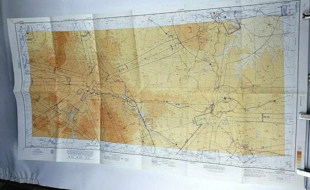 Casper Sectional Aeronautical Chart 55th Edition 1968