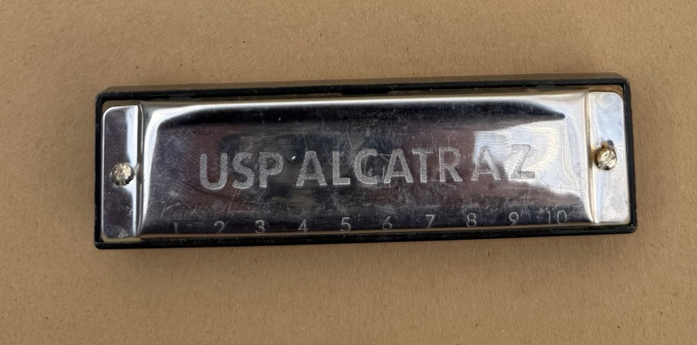 Vintage Alcatraz Prison Souvenir Harmonica