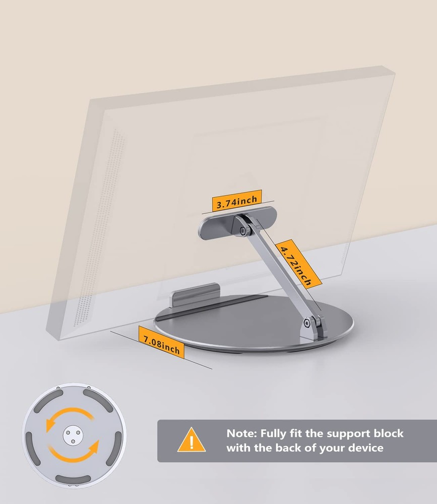 Stand Compatible with Echo Show 15/21, Adjustable Foldable with 360 Degree Ro...