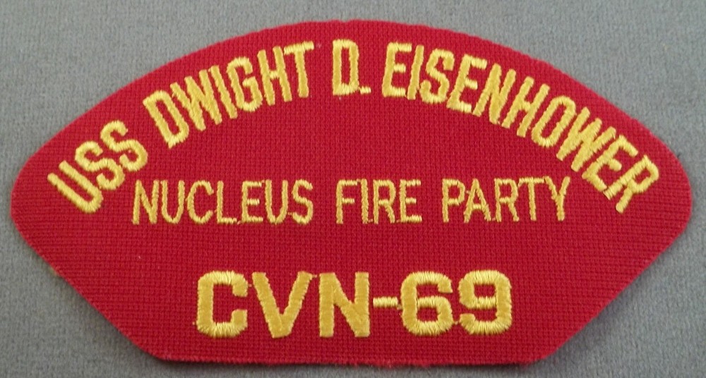 US Navy Cap Patch USS Dwight D. Eisenhower Nucleus Fire Party
