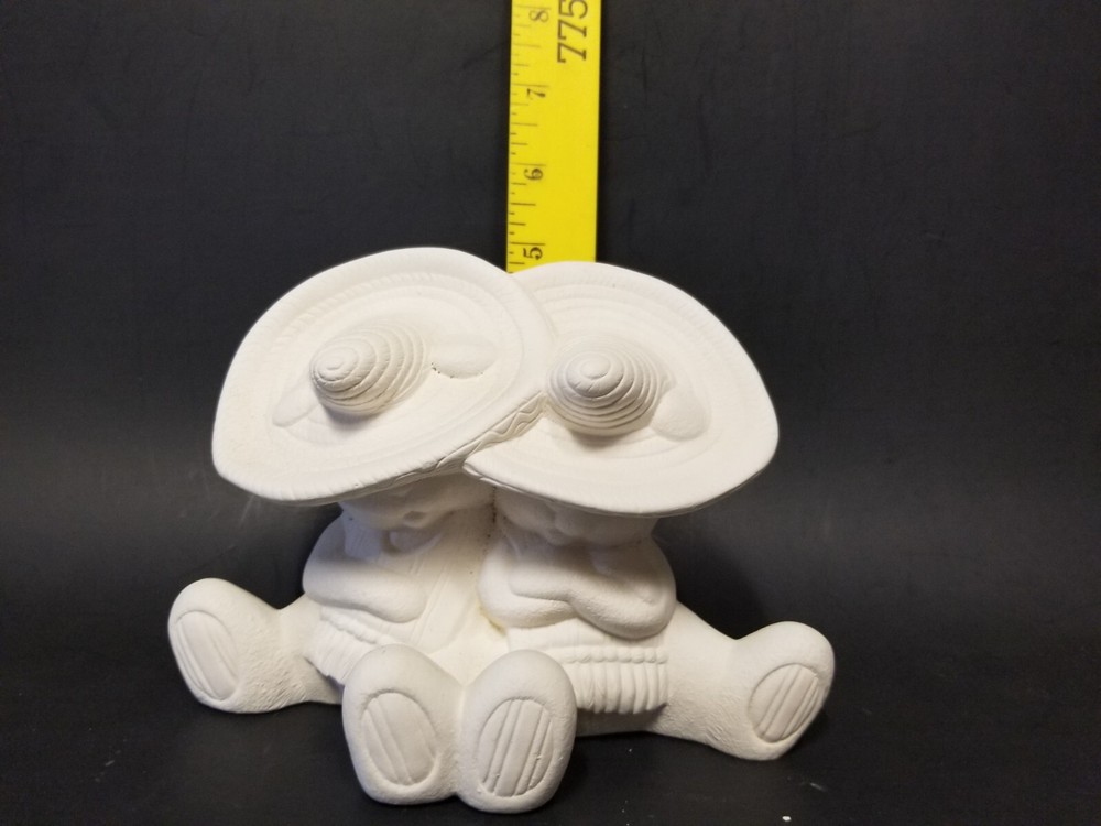 Unpainted Ceramic Bisqueware Siesta Bunnies