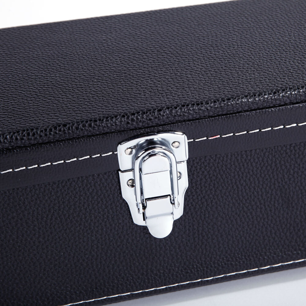 New 5-String 6-String Microgroove Pattern Leather Wood Banjos Case Black -