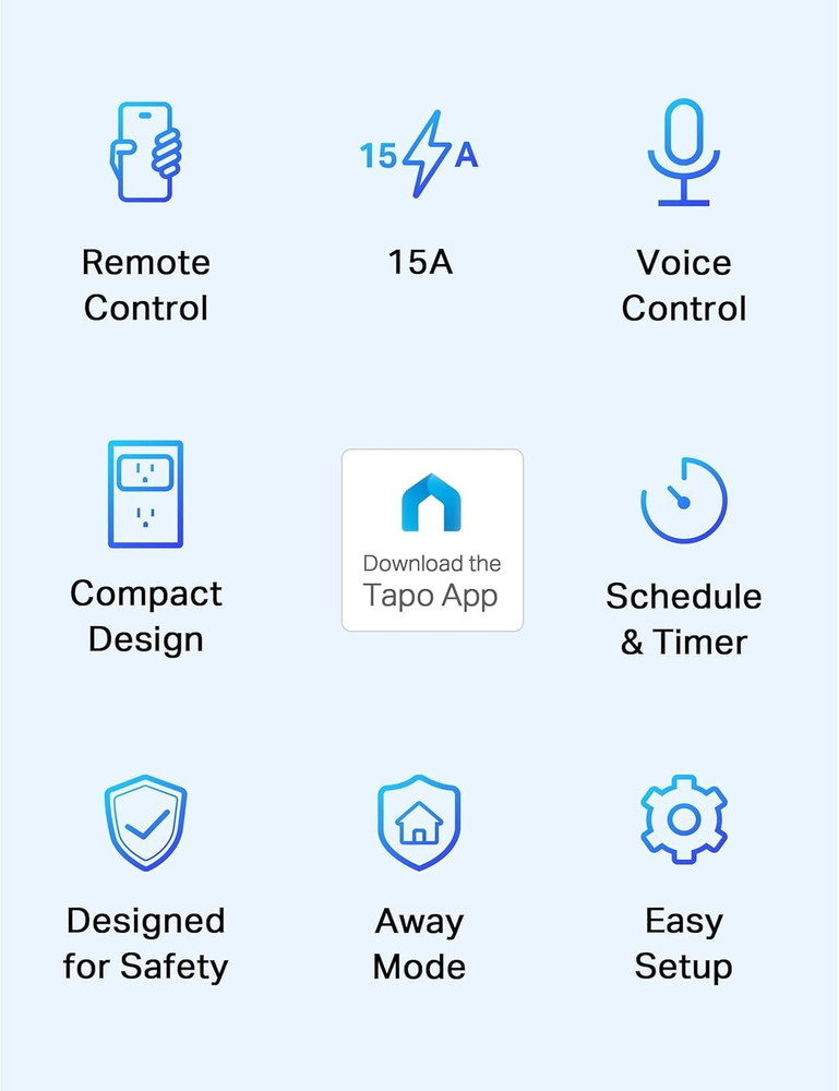 Smart Plug Mini 15A, Smart Home Wi-Fi Plug, Super Easy Setup, Compatible with...