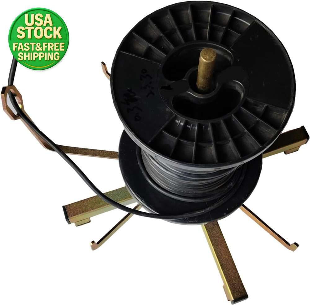 Folding Wire Spool Rack Floor or Stud Mounted Cable Dispenser for Romex Wire