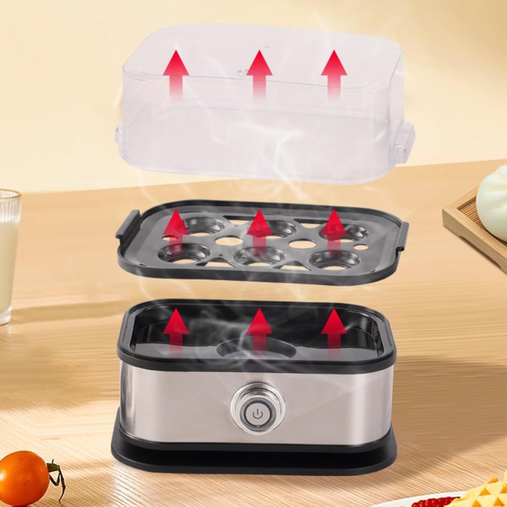 Smart Egg Cooker with Auto Shut,Multi-function Rapid Eggs Cooker Electric Cooker