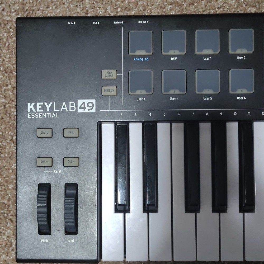 Arturia KeyLab Essential 49 MIDI Keyboard Controller, 49 Synth Keys, USB/MIDI O…