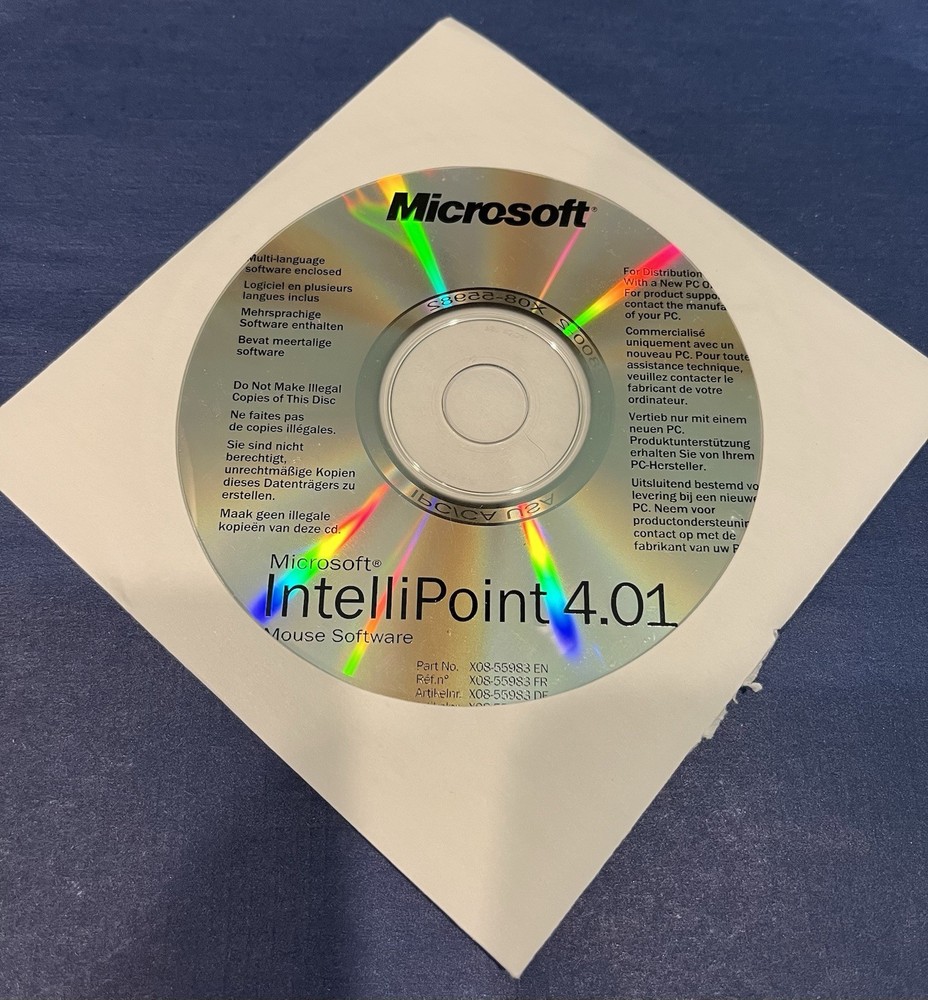 Microsoft Intellipoint 4.1 CD Disc Mouse Software