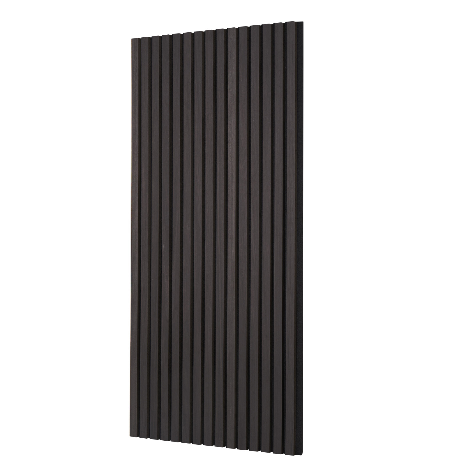 4PCS Acoustic Wood Wall Slat Panels 23.6"x47.2" Sound Absorbing Modern Black Oak