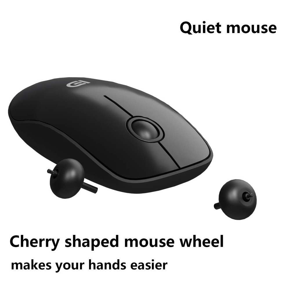Small Wireless Keyboard & Mouse Set Portable for Laptop PC