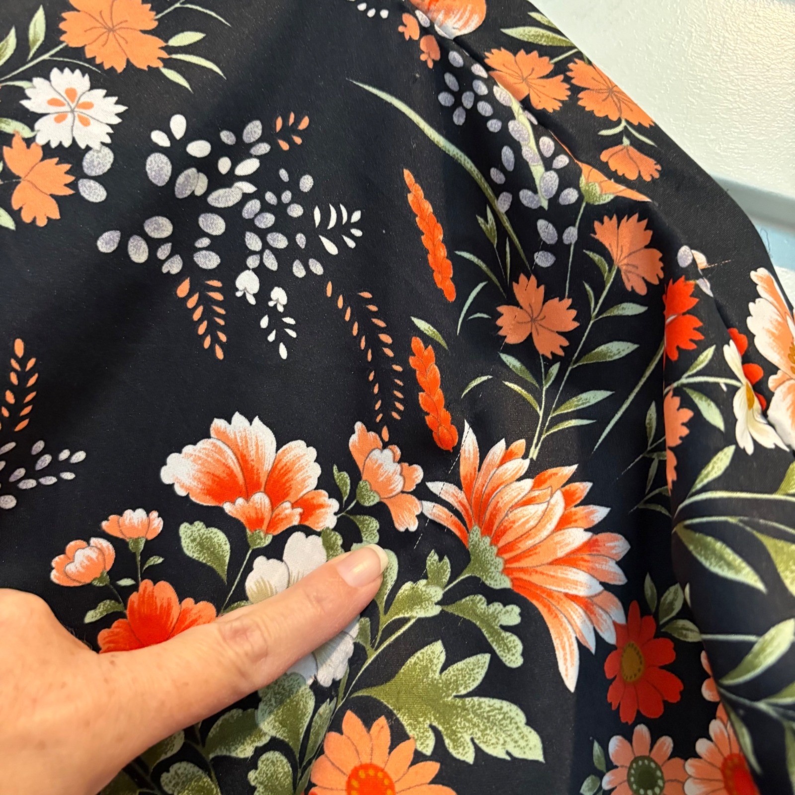 Vintage Luau Sportswear Kimono Robe Jacket Womens Medium Floral Japan Hawaiian