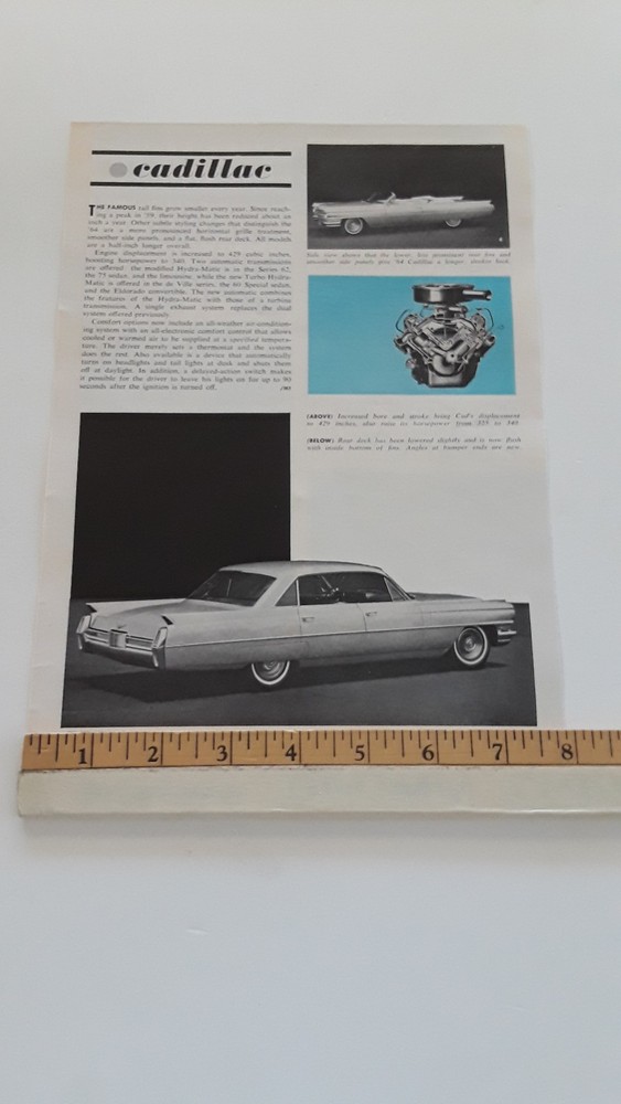 1964 CADILLAC ORIGINAL ARTICLE