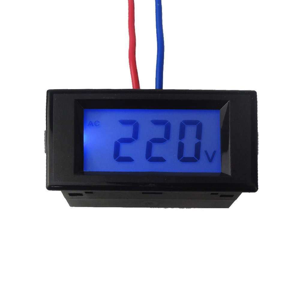 AC 80V-500V Digital Voltmeter Panel Gauge Voltage Tester Backlight LCD Display