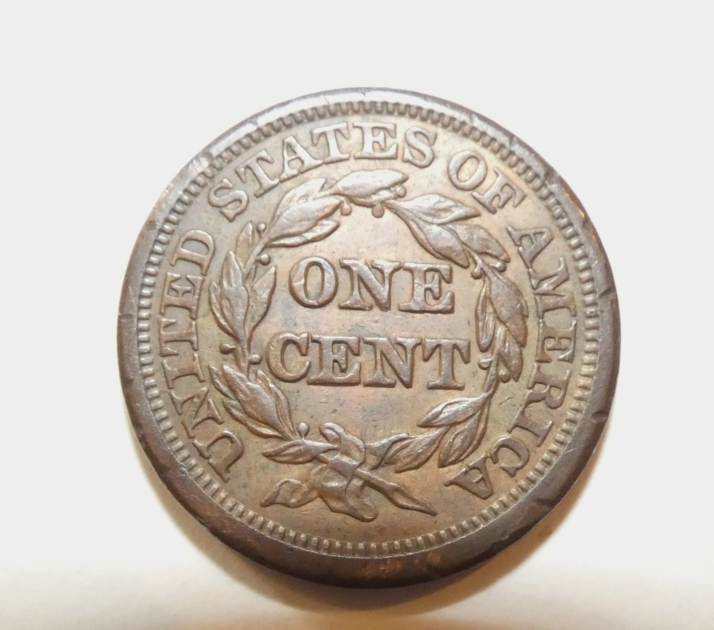 1844 Braided Hair Large Cent VF