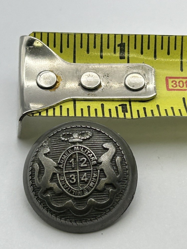 Antique Military Silver Plated Livery Uniform Button