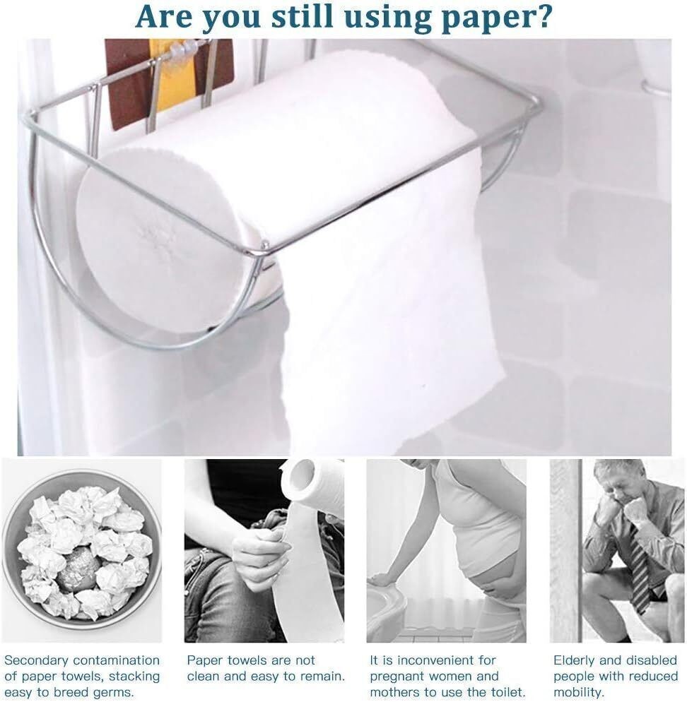 Dual Nozzle Spray Bidet Fresh Cold Water Non Electric Toilet Seat Attachment USA