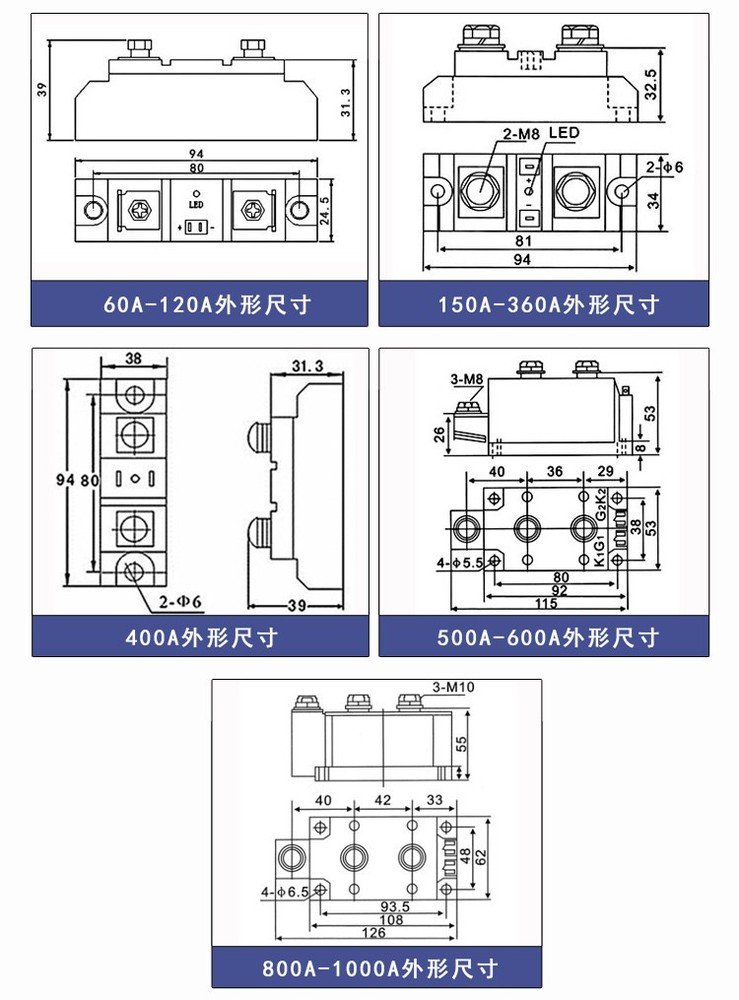 FOR DC controlled AC Solid state relay SSR-H3600Z 600A