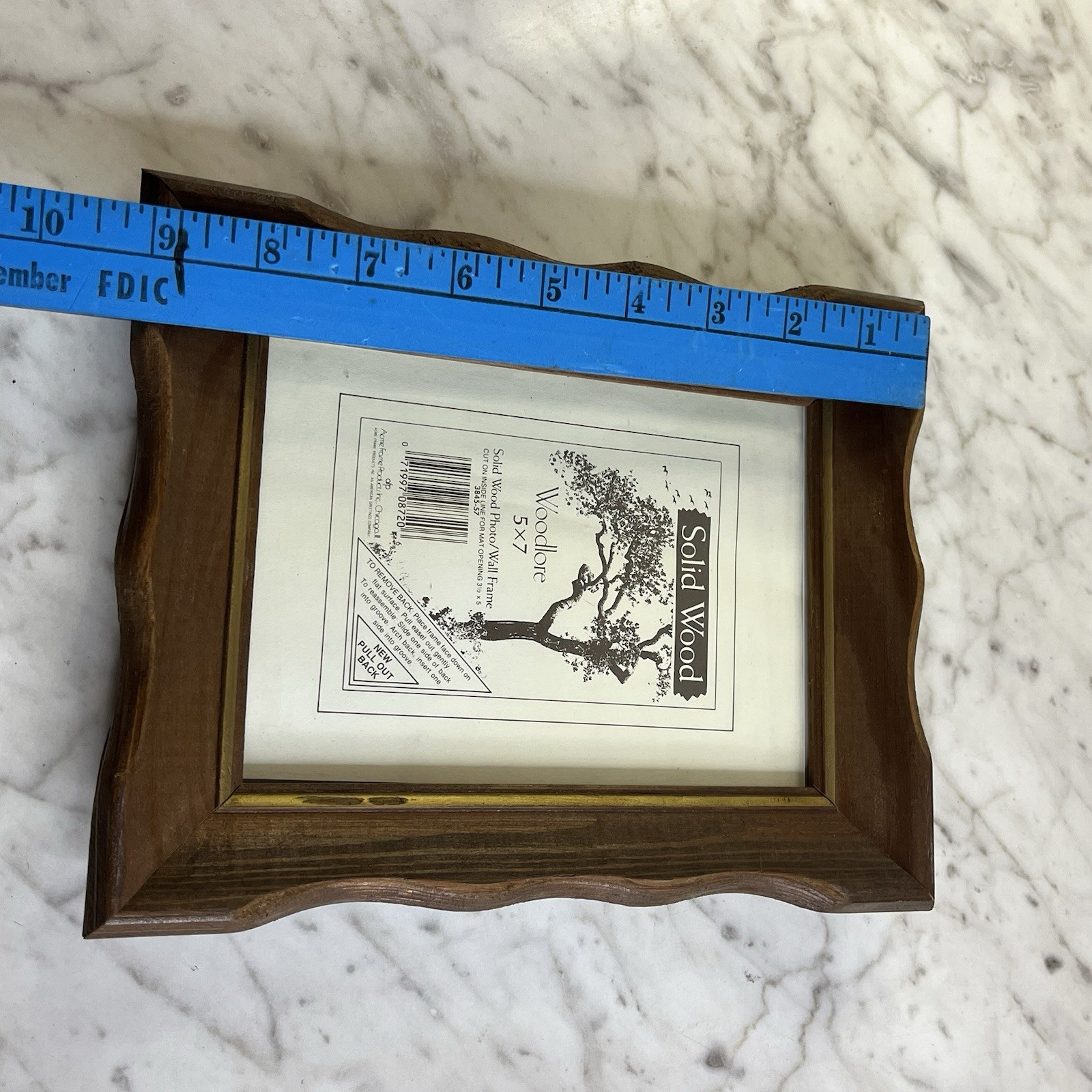 Woodlore Solid Wood Picture Frame Brown 5x7 Acme Frame Products Vintage MCM