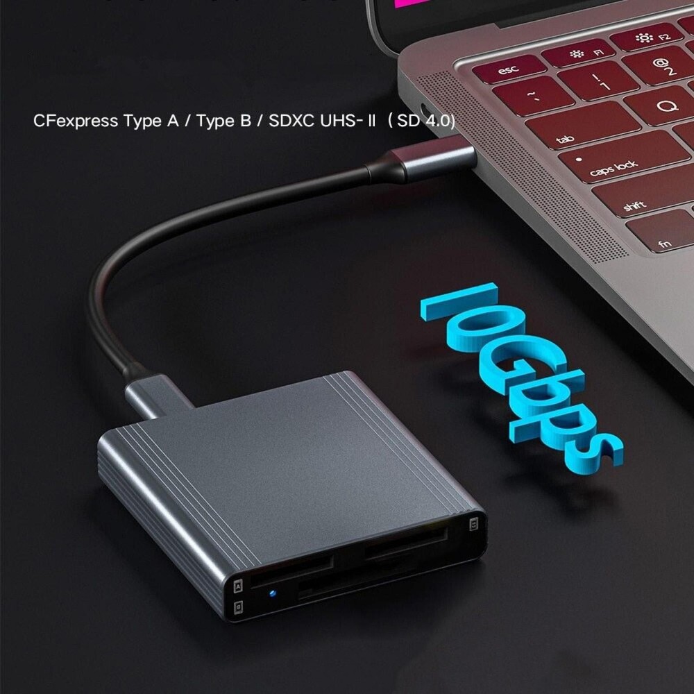 3 in 1 Card Reader USB 3.1 Gen2 10Gbps For CFexpress Type A / B/SD Memory Card B