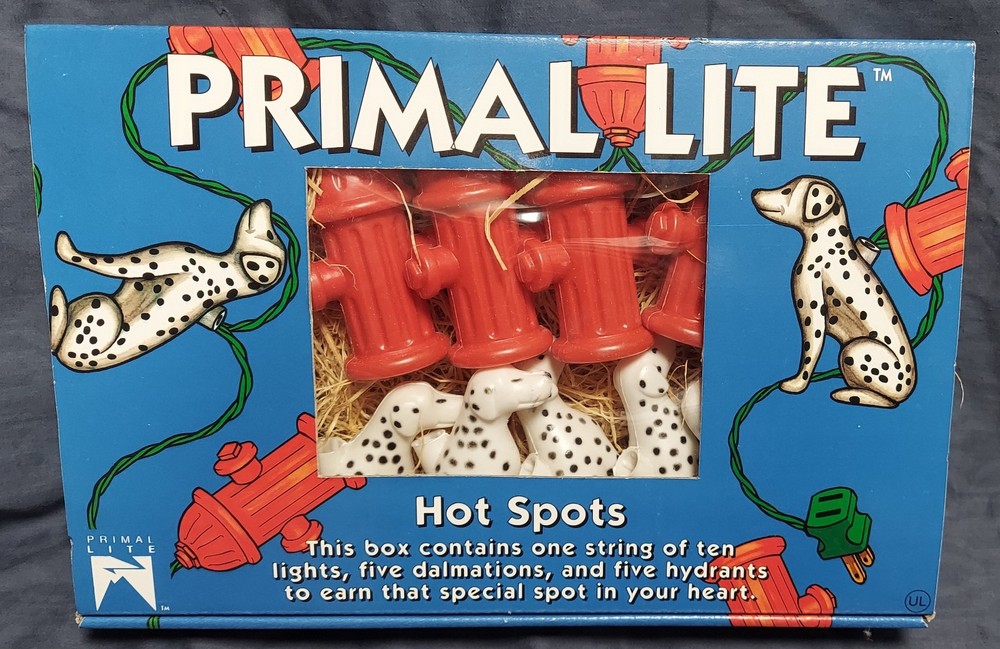 Vintage Primal Lite Hot Spots - Dalmatian and Fire hydrant light string