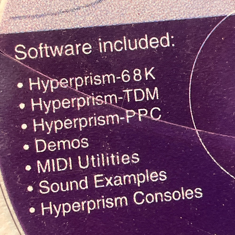 Hyperprism CD v1.0 Real Time Audio Effects Software Mac Vintage DSP Digital