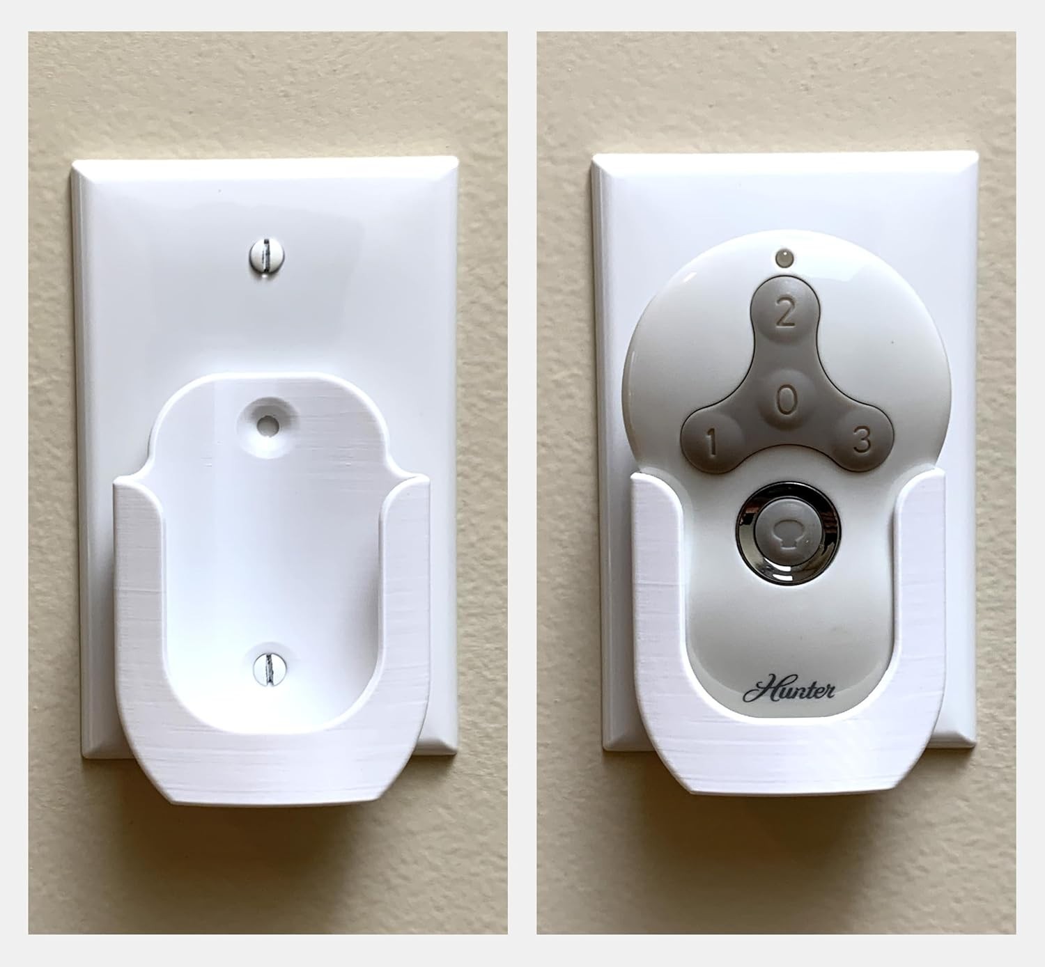Ceiling Fan Remote Holder Wall Mount for Hunter 99122 99123 Ceiling Fan White
