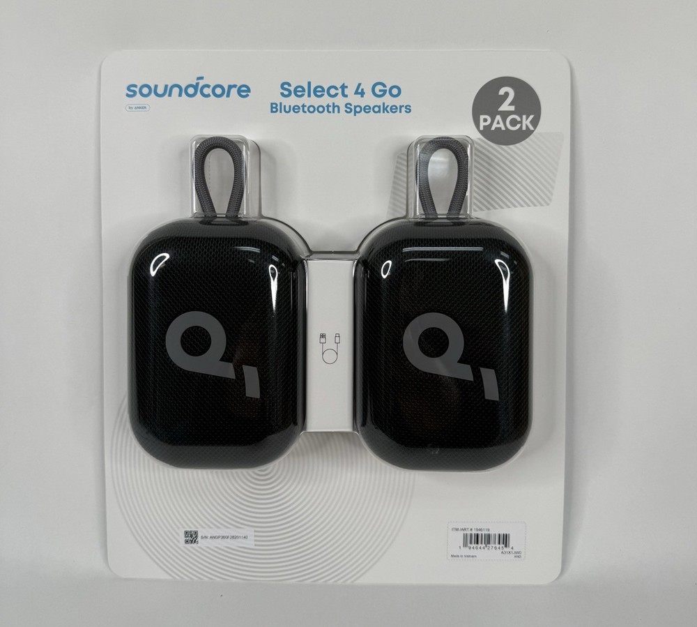 Soundcore Select 4 Go Bluetooth Speaker by Anker, 2-pack Floatable IP67 Outdoor