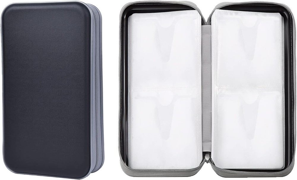 CD Case,96 Capacity CD Holder Hard Plastic CD Storage Wallet Protective CD/DV...