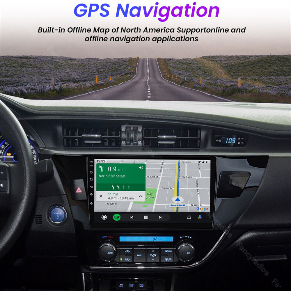 For 2014-2016 Toyota Corolla Apple CarPlay Car Stereo Radio GPS Navi Android 15