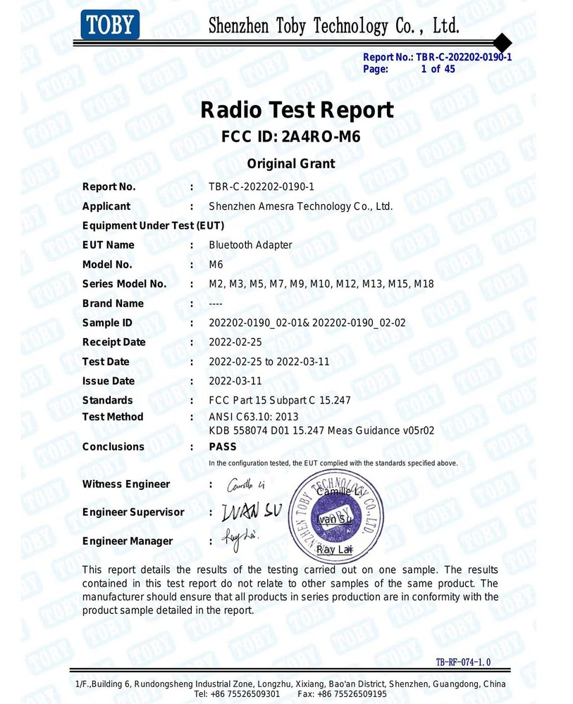 Bluetooth 5.0 Transmitter Receiver Adapter Audio 3 in 1 Bluetooth Audio Adapt...