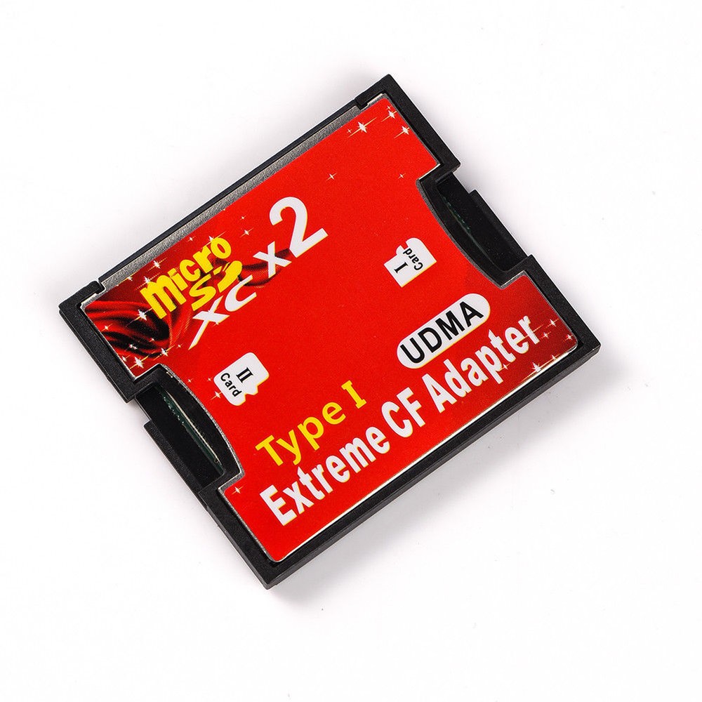 Dual PORT MICRO SD/SDXC TF TO COMPACT FLASH CF MEMORY CARD READER ADAPTER --US