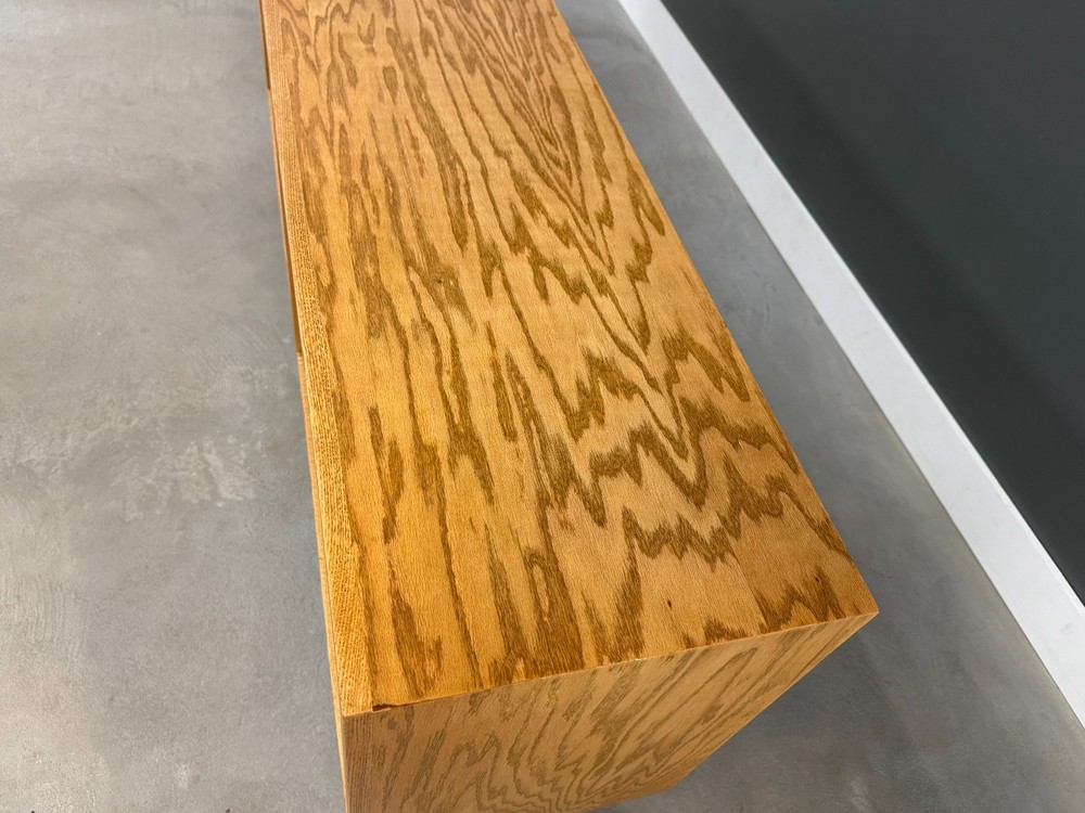 Refinished Oak 96” Sideboard Credenza