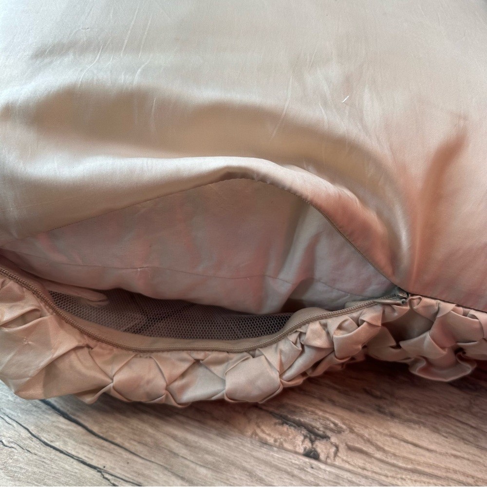 Silk Woven Cream Throw Pillow