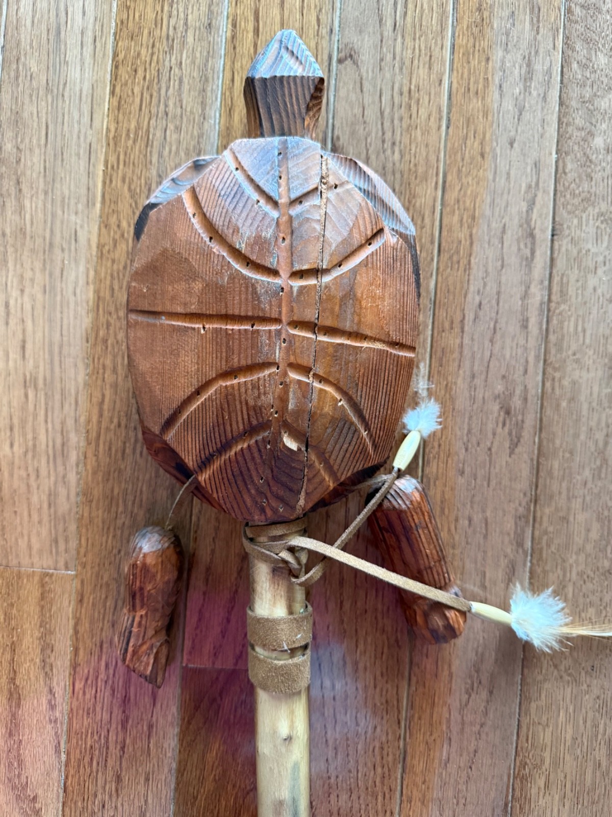 Old Vintage Native American Ceremony Turtle Rattle Shaker Shaman