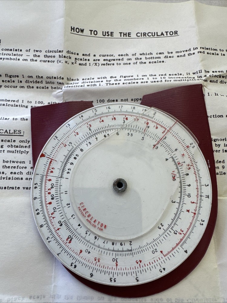 Rapid Trigonometrical Indicator, Arclight Radius, Circulator W Instructions BX33