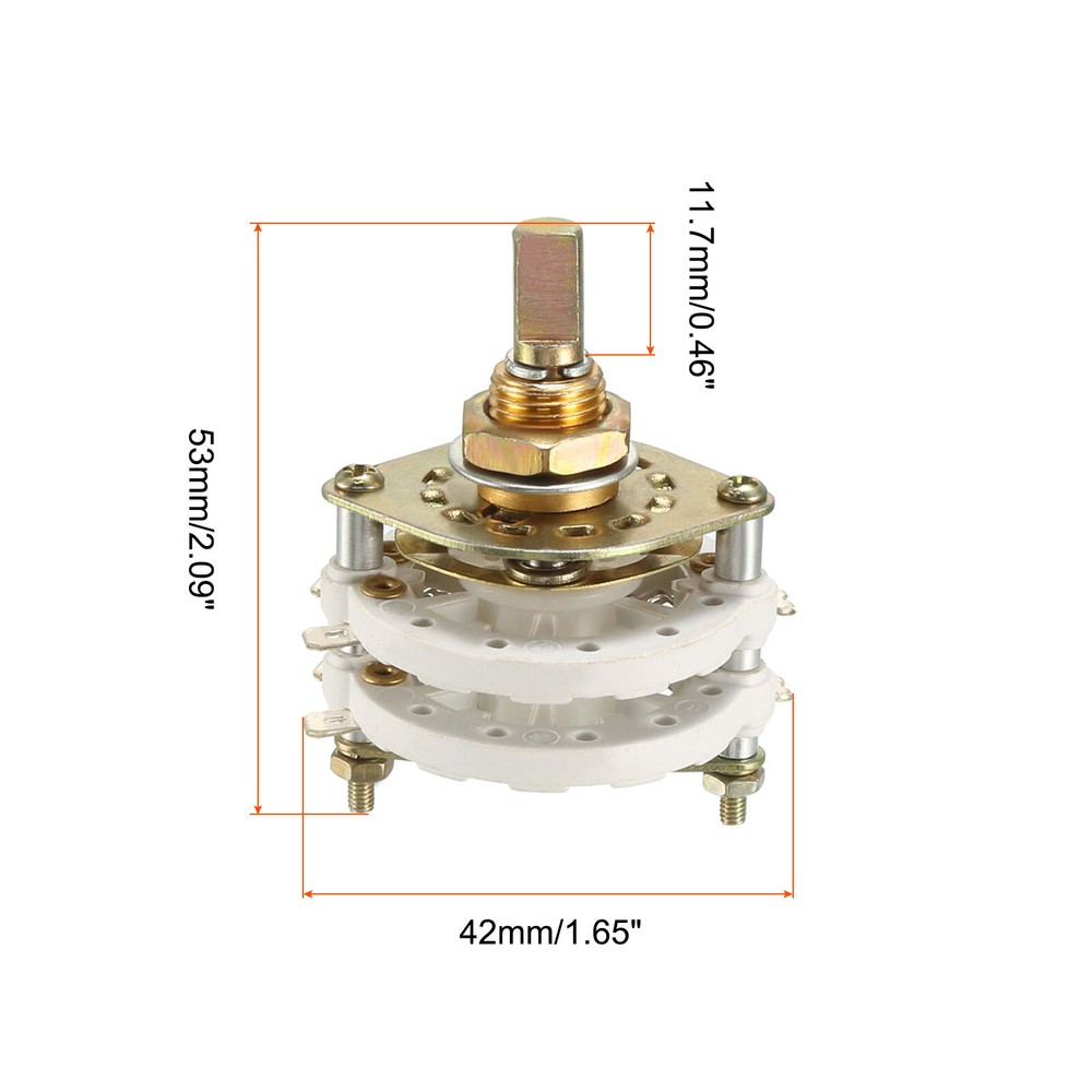 Band Selector Rotary Switch 2P6T 2 Pole 6 Position 2 Deck