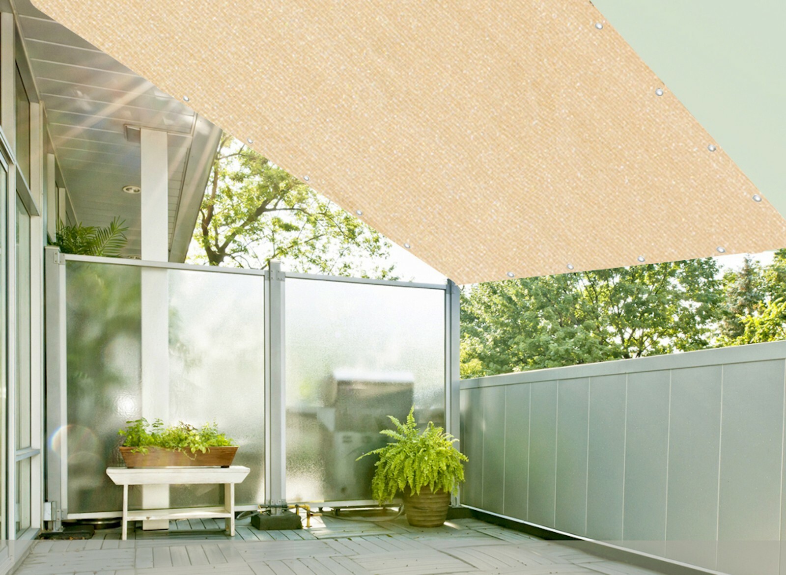 Heavy Duty Straight Edge Sun Shade Sail Pergola Canopy 90% Shade Cloth w/Grommet