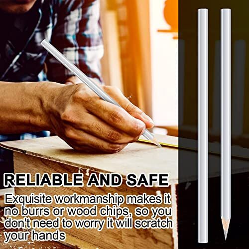48 Pack Metallic Silver Marking Pencil for Construction Workers Metal Plumbers