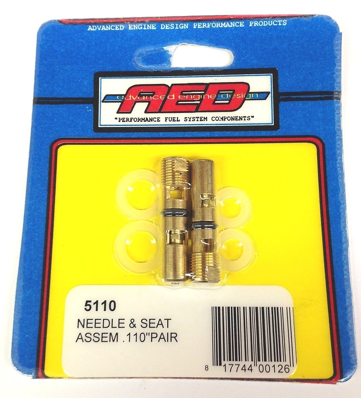 AED 5110 Needle and Seat assembly pair-Holley Carburetor .110" - Hollley Carb