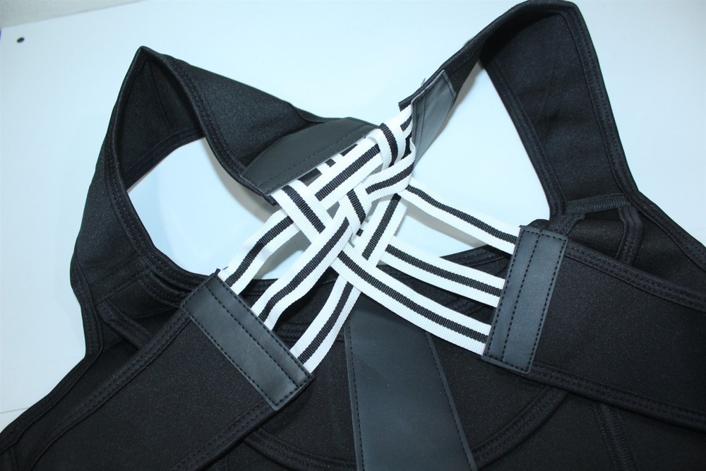 Back Support Black Neoprene Over The Shoulder Support Size Small