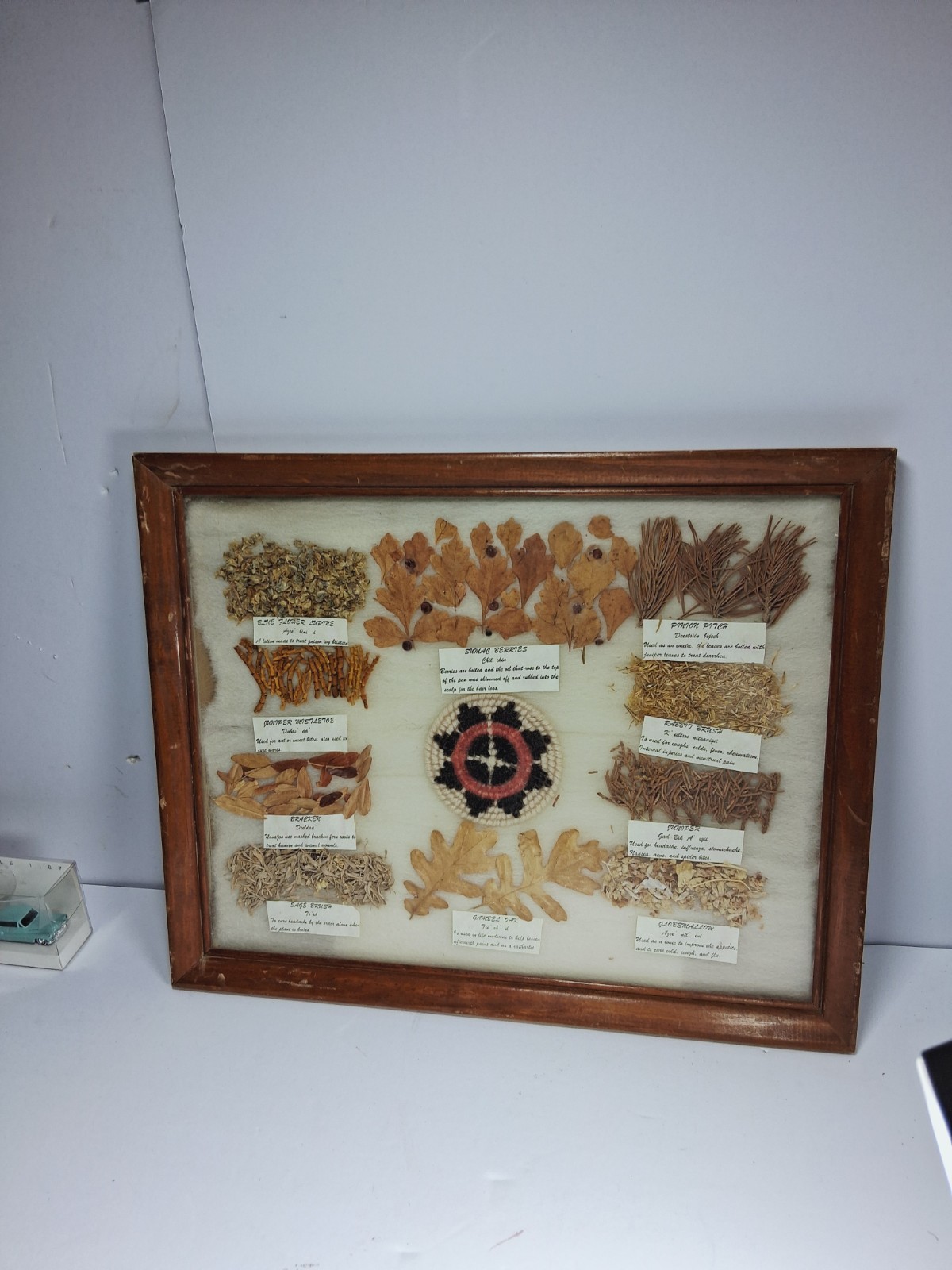 Navajo Medicine Chart Arletta Henderson Native American Framed Vintage