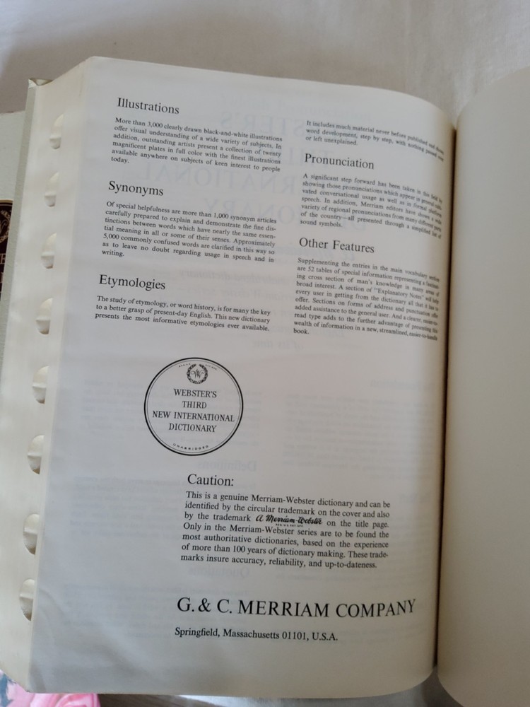 webster's third new international dictionary 1768