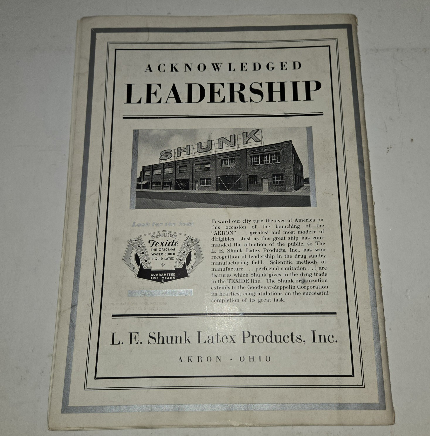 1931 Akron Topics ZRS-4 USS Akron Airship Magazine Rare Ohio Goodyear History