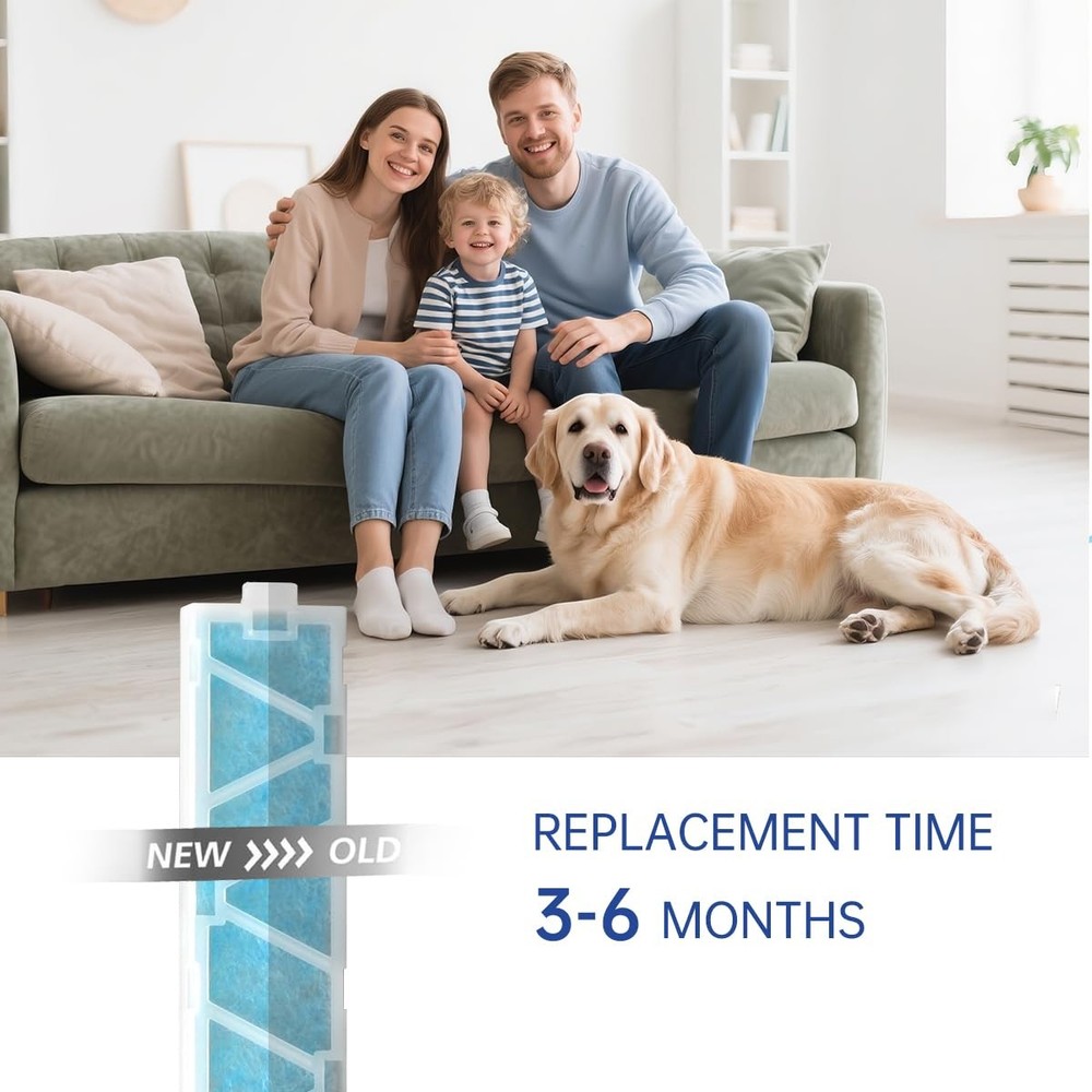 6-Pack MAC-408FT-E Replacement Filter and 6-Pack Carbon Filter Compatible with M